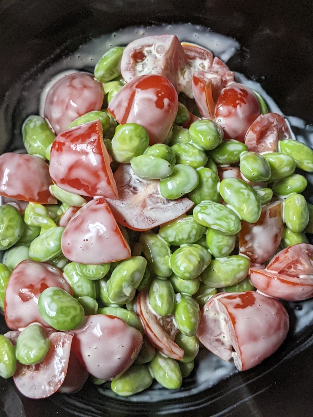Edamame & Tomato Salad (Side dish or bento box filler)